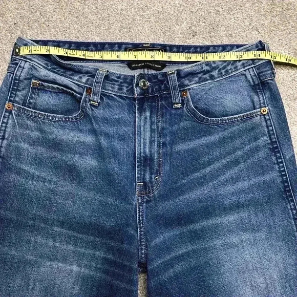 Abercrombie Fitch Jeans Wide Leg High Rise Blue Color Signature - Picture 2 of 12